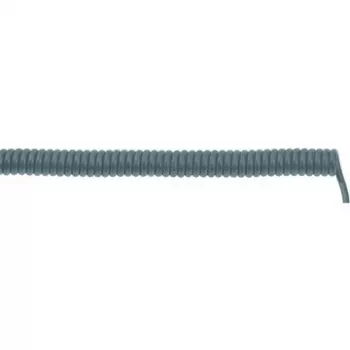 LAPP UNITRONIC SPIRAL LiF2Y11Y spiral cable, 4 x 0.25 mm², 200 mm retracted / 800 mm extended, grey 73220351