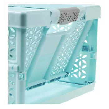keeeper Profi folding box lea, 32 litres, aquamarine, load capacity 30 kg, soft-grip handles, PP/TPE, 1 piece 10296624000NN