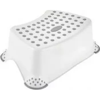 keeeper kids step stool tomek pure, white, load capacity 80 kg, non-slip surface and feet, 1 piece 10013100000PP