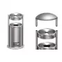 Kerkmann Weather Protection Cover for Safety Stand Ashtray, Stainless Steel, 1 Piece (6292)
