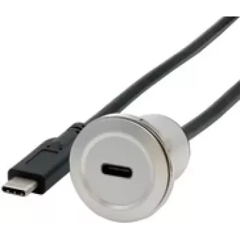 EXSYS EX-49183 Built-in Adapter Metal, USB-C Socket to Plug, USB 3.2 Gen 1, 30 cm