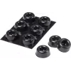 3M SJ 5009 MPBB Self-Adhesive Round Bumper Feet, Black, 22.3 mm Diameter x 10.1 mm Height, 6 Pieces