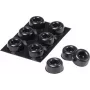 3M SJ 5009 MPBB Self-Adhesive Round Bumper Feet, Black, 22.3 mm Diameter x 10.1 mm Height, 6 Pieces