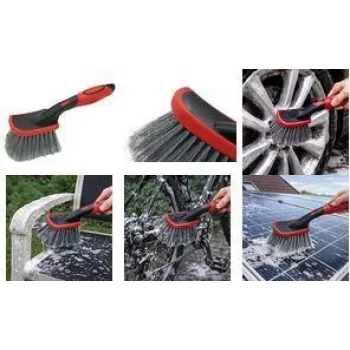 IWH Multi-Purpose Cleaning Brush, Red/Black, PP/TPR, Large Brush Head, 1 Piece (071128)