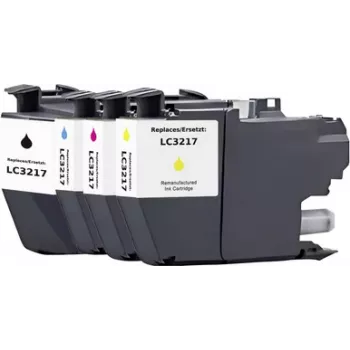 Renkforce RF-6952440 Compatible Ink Cartridge Combo Pack for Brother LC-3217 Series (Black, Cyan, Magenta, Yellow, 4-Pack)