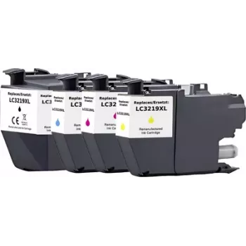 Renkforce Compatible Ink Cartridge Combo Pack for Brother LC-3219XL Series – Black, Cyan, Magenta, Yellow (RF-6954012)
