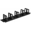Renkforce RF-7116968 19 inch Rack Cable Management Panel 2U 360° Rotatable Cable Guides Black