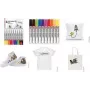Marabu Fabric Marker Set, 10 different colours, water-based, wash-resistant up to 60°C after fixing 0115000000200