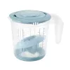 keeeper Matteo Measuring Cup Set, 3-Piece, PP, Nordic Grey/Transparent, Integrated Scales for Liquids, Sugar, Flour 3004568015500