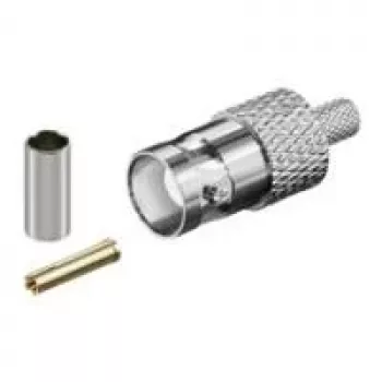 Wentronic Goobay BNC Crimp Coupler for RG 58/U Cable with Gold Pin 11357