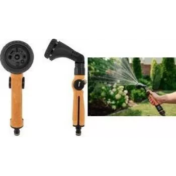 Bradas CORK LINE Garden Spray Gun with 8 Spray Patterns, Zinc Alloy Housing, Cork-Accented Soft Grip, Quick-Connect Compatible CORK-1040