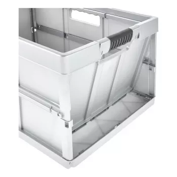 keeeper Profi Folding Box benno, 45 Litre, Light Silver, Integrated Soft Handles, 50 kg Load Capacity 1023716000000