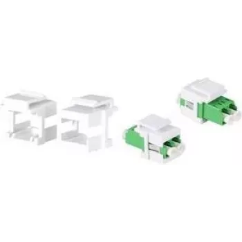LogiLink NK0092 Keystone Mounts for LC Duplex / SC Simplex Couplers without Flange, 100 Pieces