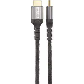 SpeaKa Professional HDMI Cable 0.50 m Grey Metal Housing 4K UHD SP-13125596