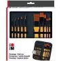 Marabu Brush Case with 10 Acrylic Brushes, Zip Case, Universal Assortment, Synthetic Bristles, Wooden Handles 1628000000002