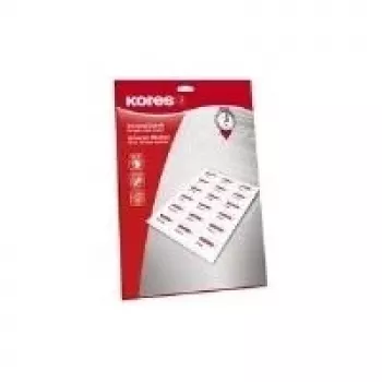 Kores Universal Labels 52.5 x 29.7 mm White 25 Sheets Borderless (1000 Labels) L5229.25
