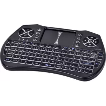 Renkforce RF-MWK-103 Wireless Keyboard with Integrated Touchpad, German QWERTZ, Black RF-7481488