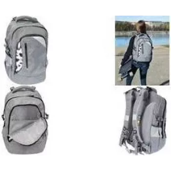 FABER-CASTELL EBERHARD FABER X-Style School Backpack, Grey/Black, 25L, for 9-16 Years 577624