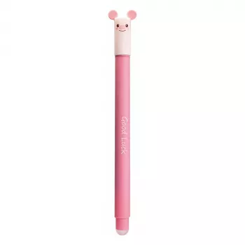 Faber-Castell Eberhard Faber Animal Erase it! Gel Pen Pig Blue 0.7 mm Erasable Refillable 582106