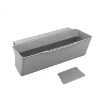 Metaltex Cleantex Kitchen Waste Collection Tray, Grey Plastic, 3L, Hanging over Cabinet Door, Tool-Free 297526000