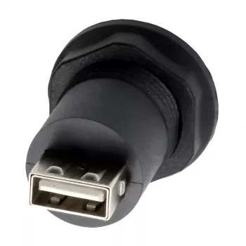 EXSYS EX-49213 Panel-Mount Adapter USB-B Female to USB-A Female, USB 2.0, Metal Frame