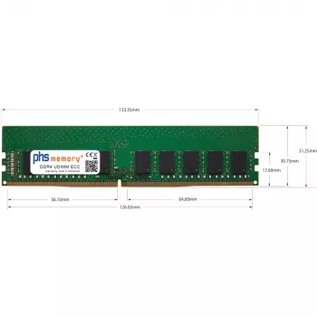 PHS-memory 8GB DDR4 UDIMM ECC 2400MHz PC4-19200E Memory Module for Terra Server 3430 G3 (1100992) SP579239