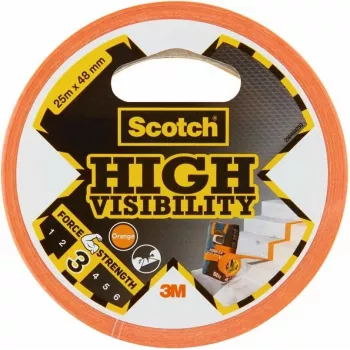 3M Scotch High-Visibility Tape Orange 48 mm x 25 m, 6 Rolls 7100205301