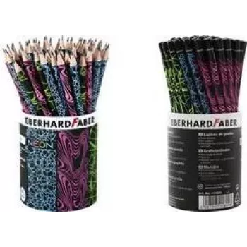 FABER-CASTELL EBERHARD FABER NEON HB Graphite Pencils, 72-Pack Round Tub, 2.0 mm Lead, Wood-Free 511899
