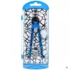 FABER-CASTELL EBERHARD FABER Quick-Set Compass, Neon Blue/Black with Central Drive Spindle, Black Graphic Pattern, 1 Piece (571702)