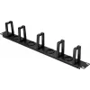 Renkforce RF-7116970 19 inch 1U Rotatable Cable Management Panel with 360° Cable Guide Fingers, Black