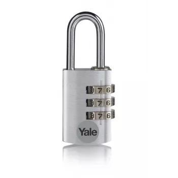 Yale YE3CB/38/131/1/S 38mm Silver Combination Padlock