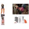 Bradas V-SERIES Multifunction Garden Secateurs with Replaceable Anvil Blade, Orange, 1 Piece (KT-V1)