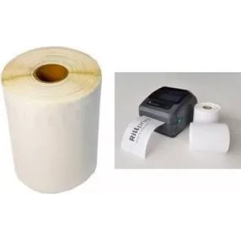 RILLPRINT 57 x 32 mm white polypropylene direct thermal labels for Zebra printers, permanent adhesive, 1 roll, 1000 labels 85334