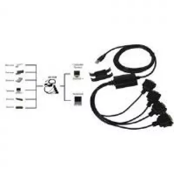 EXSYS EX-1324 USB 2.0 to 4-Port RS-232 Serial Adapter, Metal Housing, FTDI Chipset, 921.6 Kbps, DB9 Plug