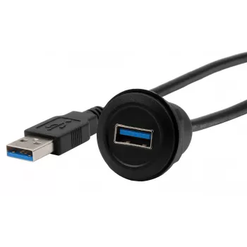 EXSYS EX-49220 USB 3.2 Gen 1 Internal Adapter Cable, Type-A Socket to Plug, 30 cm, Black