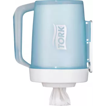 TORK Mini Centrefeed Dispenser White and Turquoise M1 658002
