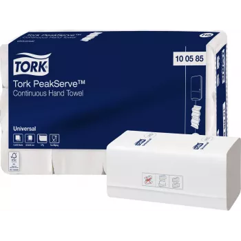 TORK PeakServe® Continuous™ Hand Towel H5 Interfold, 1-Ply, White, 4920 Towels (100585)