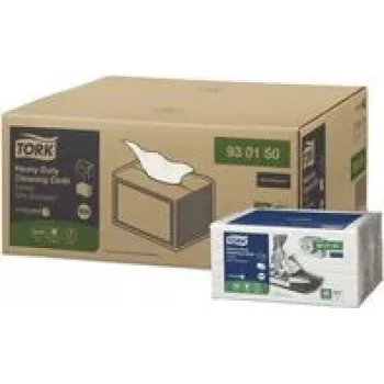 TORK Extra Strong Cleaning Cloths White W8, 8 x 50 Cloths 930150, Total 400 Cloths