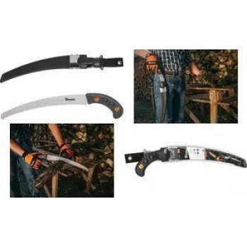 Bradas V-SERIES Garden Saw with Holster, 320 mm SK5 Hardened Steel Blade, Triple-Ground Teeth, Pull Cut KT-V1404K