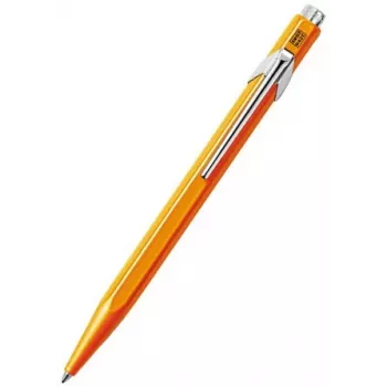 Caran d'Ache 849 PopLine Fluo Ballpoint Pen, Fluo Orange, Blue Ink, Medium 849.030