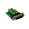 EXSYS EX-49010 15-Pin D-SUB Socket to 16-Pin Terminal Block Adapter, Green/Silver