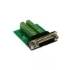 EXSYS EX-49015 D-SUB 15-pin Male to 16-pin Screw Terminal Block Adapter, Green/Silver