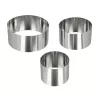 Metaltex Round Stainless Steel Cooking Rings, Set of 3, Silver, 45 mm Height 204536010