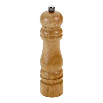 Metaltex Spice Line Manual Spice Mill, Rubberwood, Brown, 170 mm, Adjustable Grind, Top Refill, 1 Piece 586017010