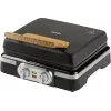 DOMO DO9281W Inky Black Belgian Waffle Maker, 1600 W, Non-Stick, Adjustable Thermostat, Cool-Touch Handle, Vertical Storage