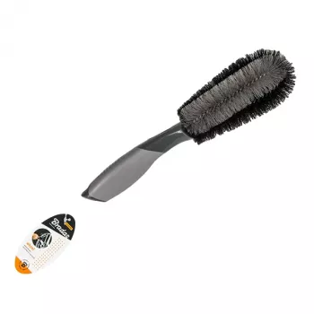 Bradas ES2611 wheel brush, plastic handle, anthracite, thick soft bristles, 290 mm