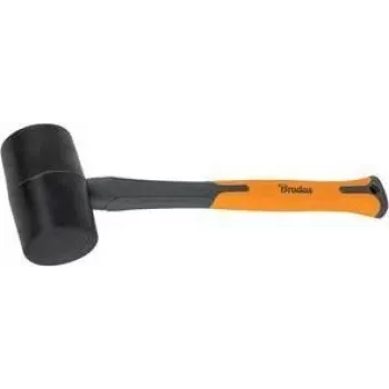 Bradas rubber mallet 450 g anthracite/orange 340 mm fibreglass handle non-slip TPR grip DIY-HF6045