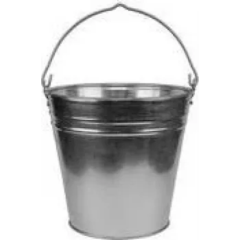 Bradas galvanised steel bucket 5 L silver with metal handle J5314