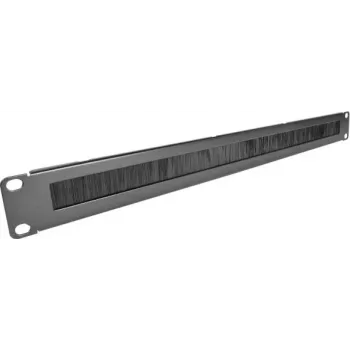 Televes UPPB 19 inch 1U Front Panel with Brush Strip, RAL 9005 Black