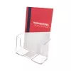 DEFLECTO AB150 crystal-clear acrylic display block 50x50x50 mm, diamond-polished, transparent